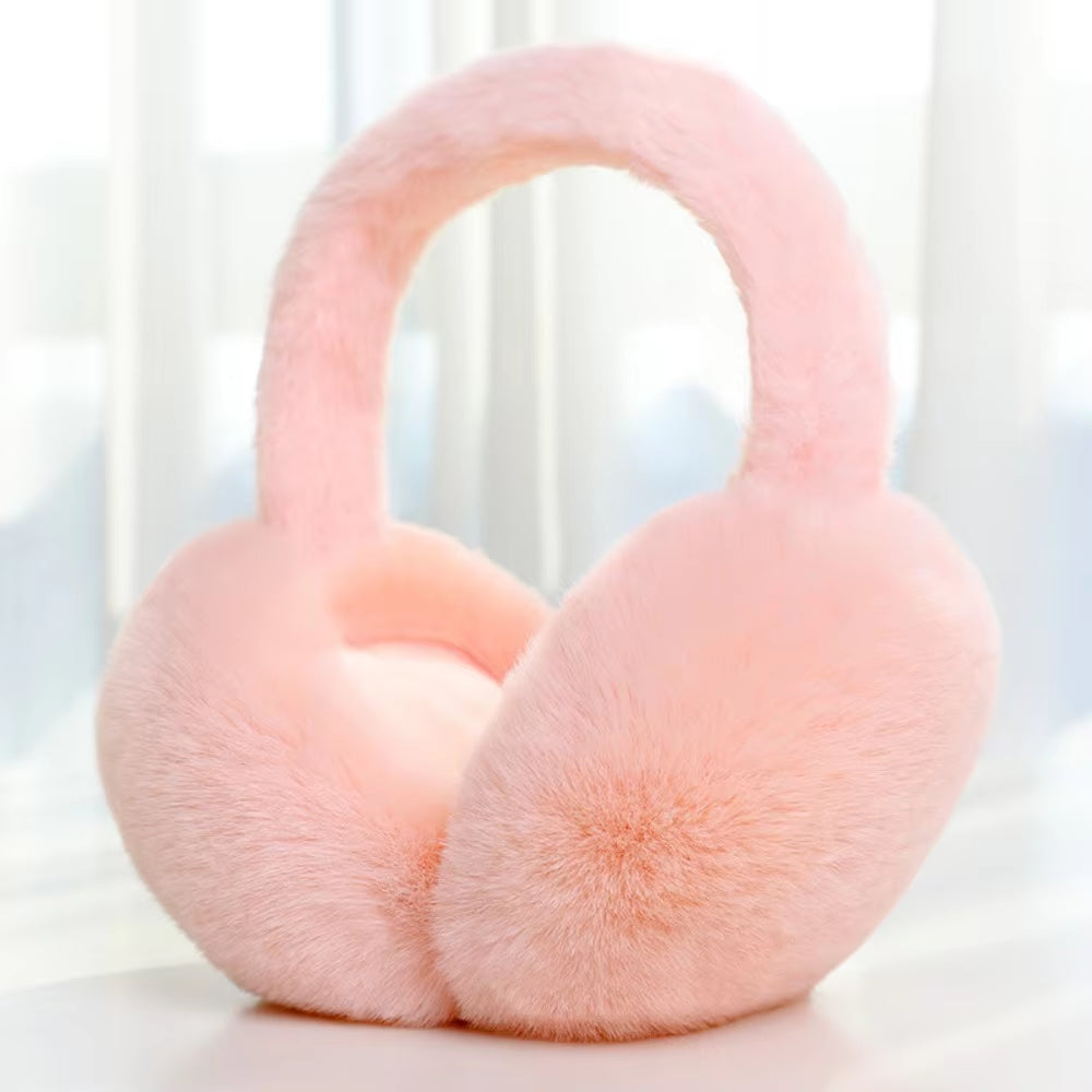 1PC Solid Color Soft Plush Ear Warmer Winter Warm Earmuffs Fashion Ear Cover Outdoor Cold Protection Ear-Muffs Folding Earflap