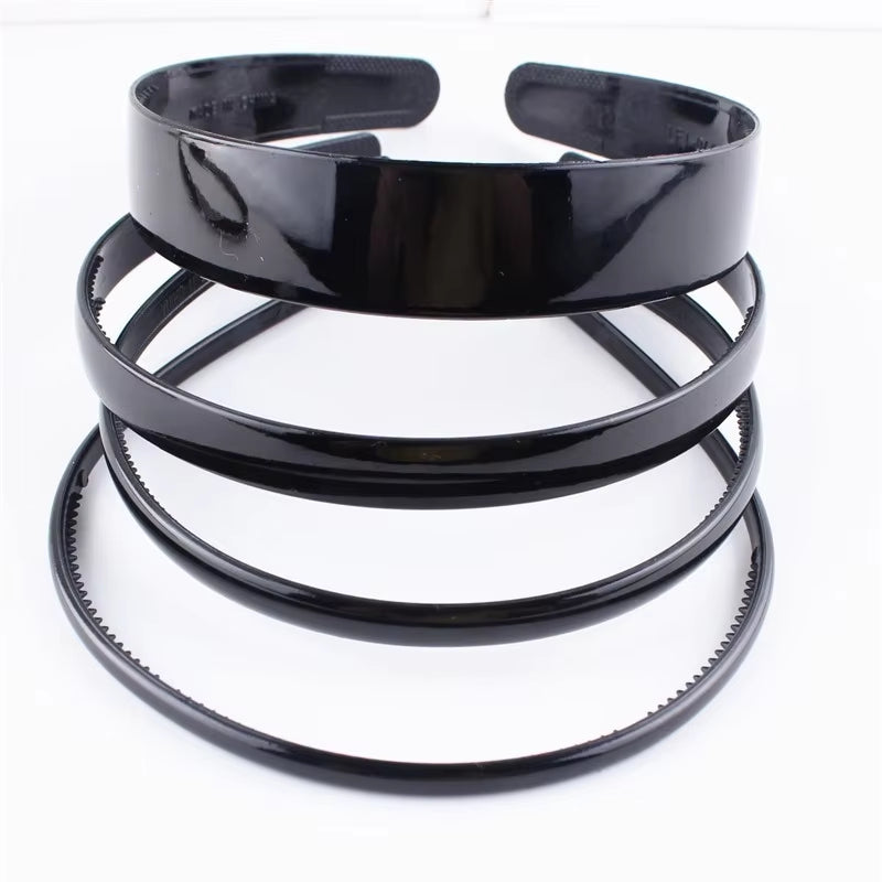 6Pcs Fashion Metal Hair Band for Men Women Unisex Black Wavy Hair Head Hoop Band Sports Headband Hairband Hair Accessories Gifts