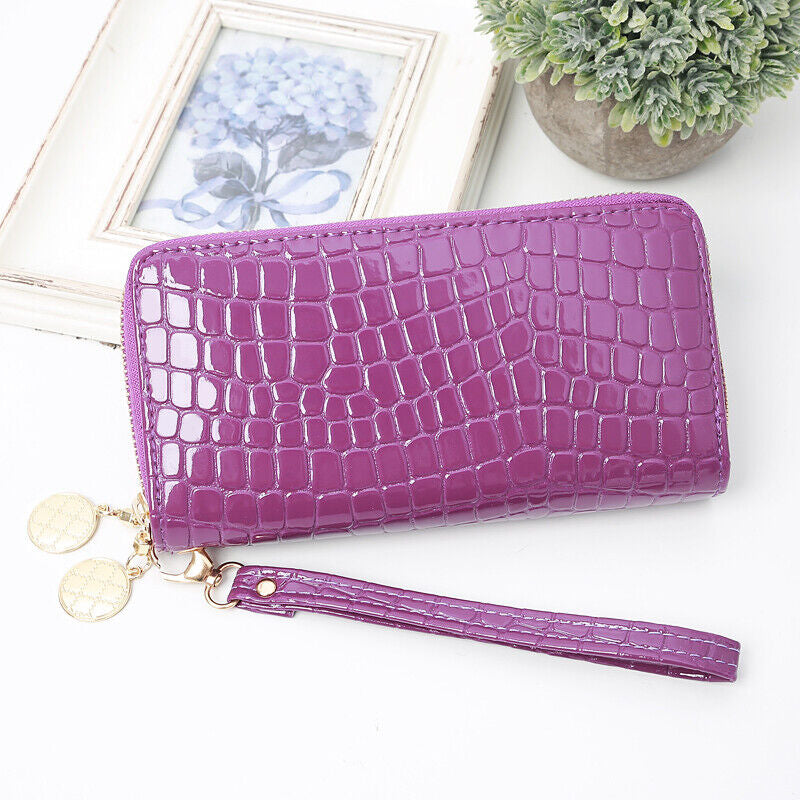 Womens Long Wallet Leather Clutch Card Holder Phone Wristlet Purse Handbag Gifts