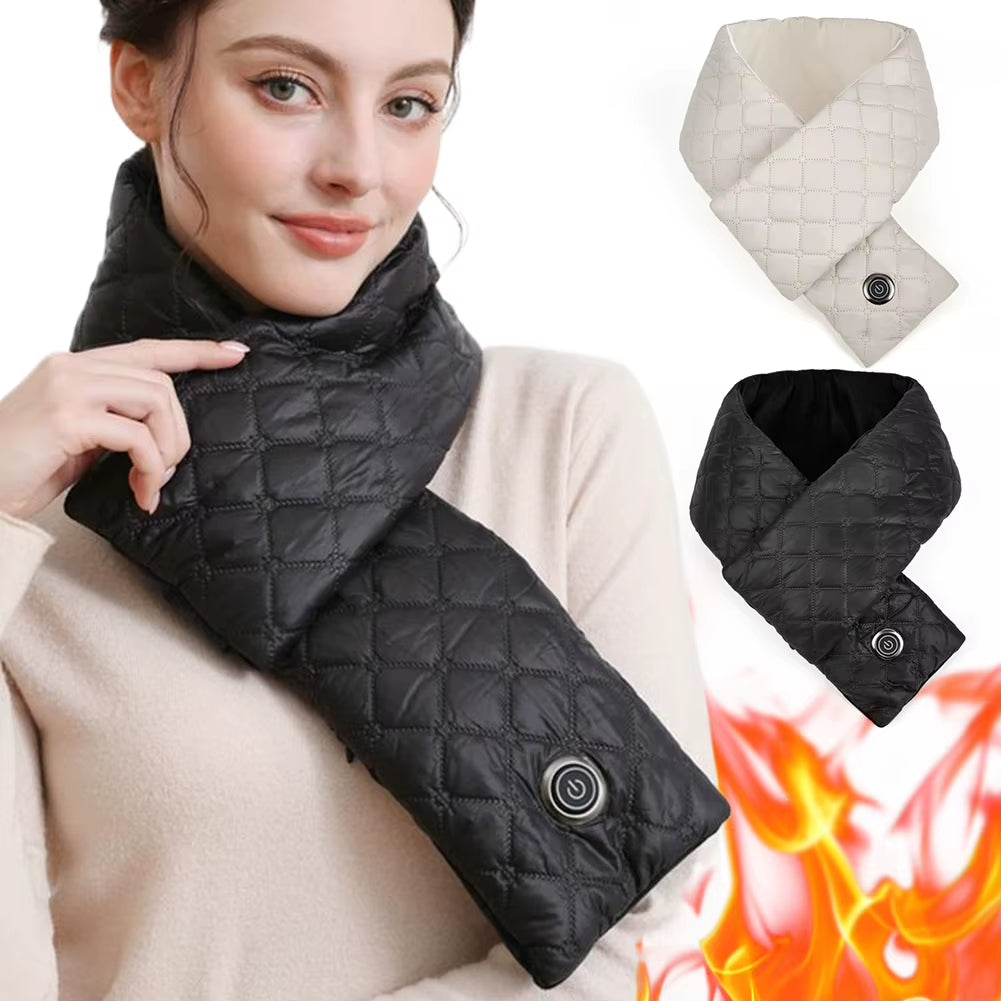 Heating Scarf 3 Heating Levels Winter Electric Heated Scarf Neck Wrap Warmer for Women Men Christmas Gift