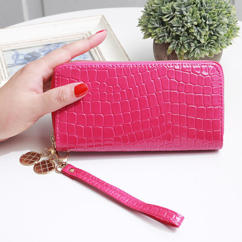 Womens Long Wallet Leather Clutch Card Holder Phone Wristlet Purse Handbag Gifts