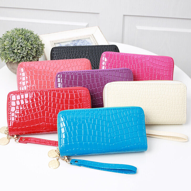 Womens Long Wallet Leather Clutch Card Holder Phone Wristlet Purse Handbag Gifts