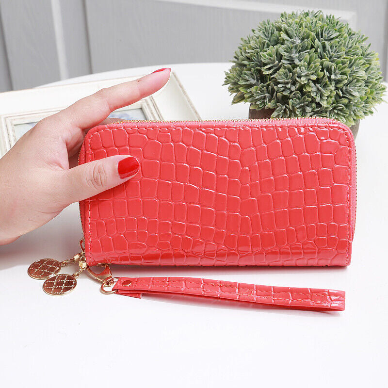 Womens Long Wallet Leather Clutch Card Holder Phone Wristlet Purse Handbag Gifts