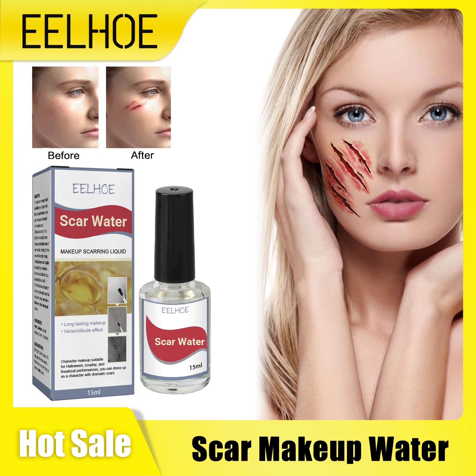 Fake Wound Scar Making Liquid Face Body Skin Simulation Professional Halloween Stage Special Latex Makeup Tool Water Cosmetics