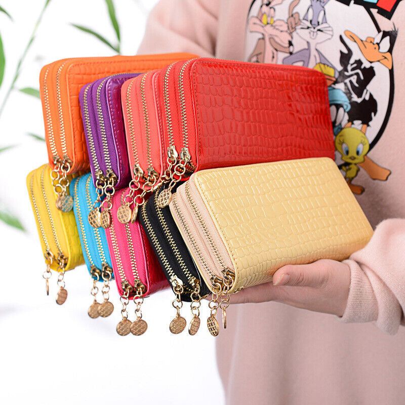 Womens Long Wallet Leather Clutch Card Holder Phone Wristlet Purse Handbag Gifts