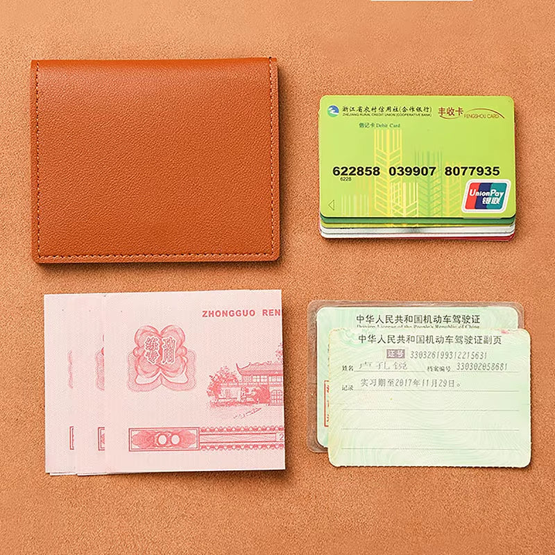 1Pc Card Bag Slim and Compact Bank ID Card Case Driver'S License Wallet Simple and anti Demagnetization Card Holder